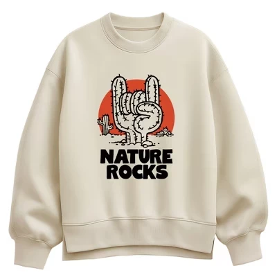 Женский свитшот Instant Message Nature Rocks, кремовый
