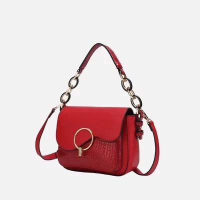 Фантазийная женская сумка через плечо из веганской кожи Croc от Mia K red