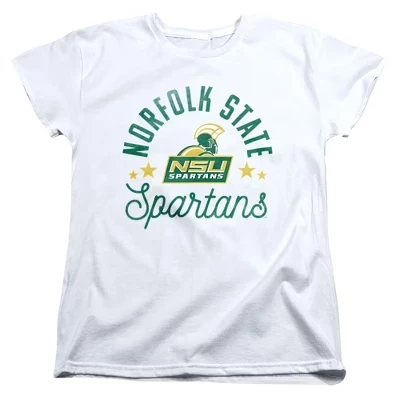 Женская футболка Norfolk State University Spartans белого цвета