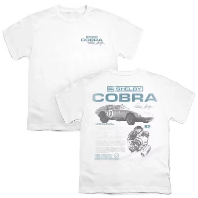 Футболка для мальчиков Cobra At Speed спереди и сзади, белая