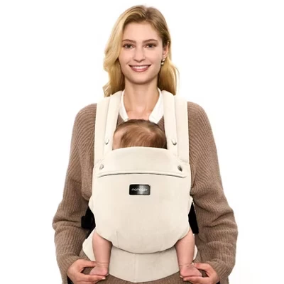Эргорюкзак MomCozy из хлопка и льна, светло-янтарный