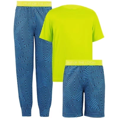 Пижамный комплект свободного кроя из 3 предметов для мальчиков fresh lime