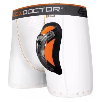 Компрессионные шорты Pro Boxer с эластичной чашкой Ultra Carbon белого цвета
