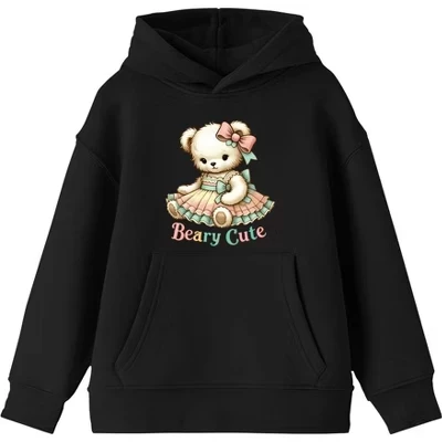Толстовка с длинным рукавом для мальчика Beary Cute Teddy Bear, черная
