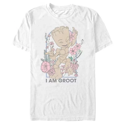 Мужская футболка «Стражи Галактики» Groot, белая