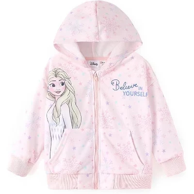 Розовые пальто Disney Kids для девочек застегиваются на молнию