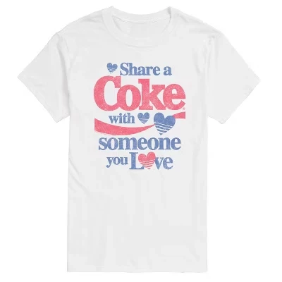 Мужская футболка с коротким рукавом Share a Coca-Cola Hearts с графическим рисунком, белая