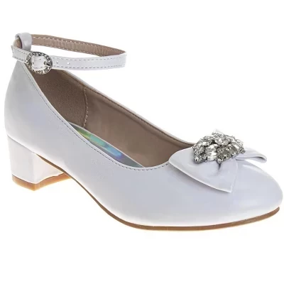 Туфли для девочек Badgley Mischka, низкий каблук, белые