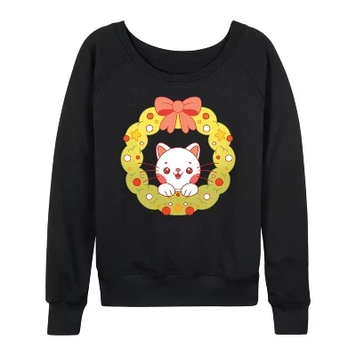 Женский лонгслив Instant Message Chibi Cat, черный