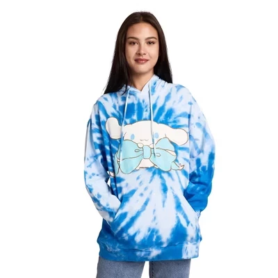  Женская синяя флисовая толстовка с капюшоном и длинными рукавами Tie-Dye от & Milk