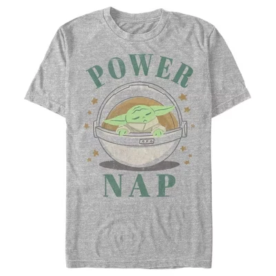 Мужская футболка с люлькой The Mandalorian The Child Power Nap Bassinet athletic heather