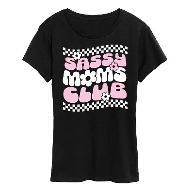 Женская футболка Instant Message Sassy Moms Club, чёрная