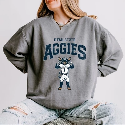 Utah State Aggies Big Blue - Женская легкая одежда, окрашенная в серый цвет