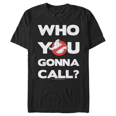 Мужская футболка Ghostbusters «Who You Gonna Call?», черная