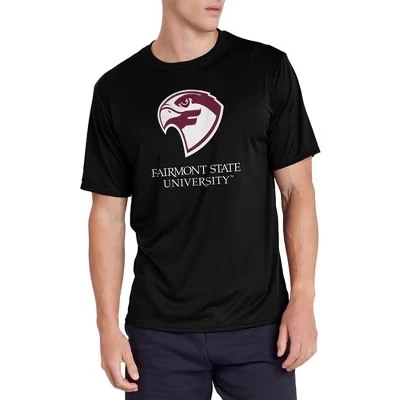 Мужская спортивная футболка Campus Lab Fairmont State University с основным логотипом, черная