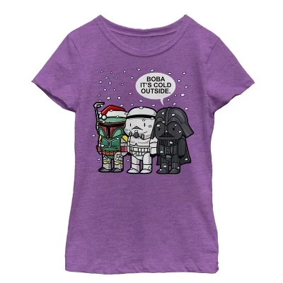 Футболка для девочек Star Wars Boba, фиолетовая