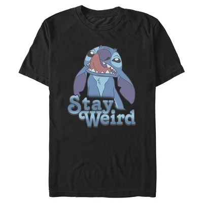 Мужская футболка Lilo & Stitch Stay Weird, черная