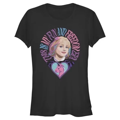 Женская футболка Juniors Womens Wednesday Enid Sinclair Era черного цвета