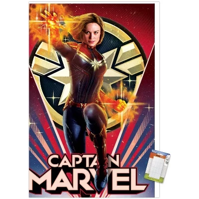 Кинематографическая Вселенная Marvel - Капитан Марвел - Героические настенные плакаты без рамы