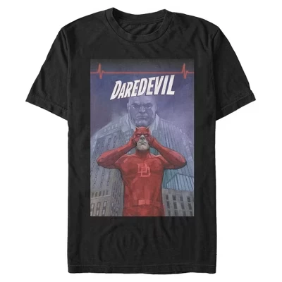 Мужская футболка с обложкой комикса Daredevil Kingpin черная