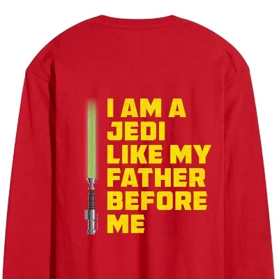 Мужская футболка Am Jedi с длинным рукавом и рисунком, красная