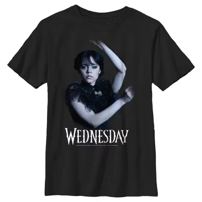Футболка для мальчиков Wednesday Classic Dance, черная