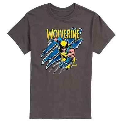 Мужская футболка Marvel Wolverine Slash, угольно-серая