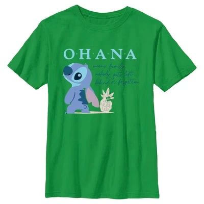 Мужская футболка Ohana Означает семью, в которой никто не остается без внимания и не забывается