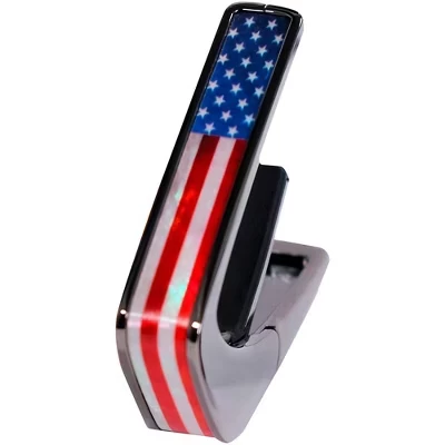 Черная хромированная гитара Capo stars & stripes серии Deluxe