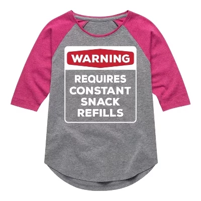 Футболка с надписью Warning Tail Raglan с графическим рисунком athletic heather/цвет фуксии
