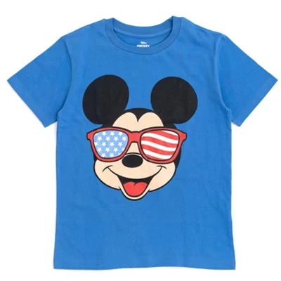 Детская футболка Disney Mickey Mouse, флаг США и очки
