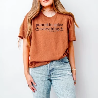 Осенняя футболка с коротким рукавом S.W.Smiley Pumpkin Spice Everything