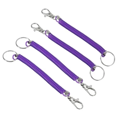Брелоки Unique Bargains спиральные, 4 шт., фиолетовые