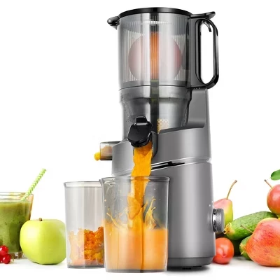 Шнековая соковыжималка AMZCHEF 1,8 л, серая
