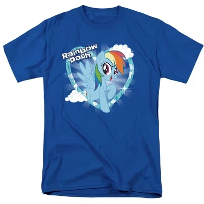 Футболка для взрослых Tv Rainbow Dash синяя