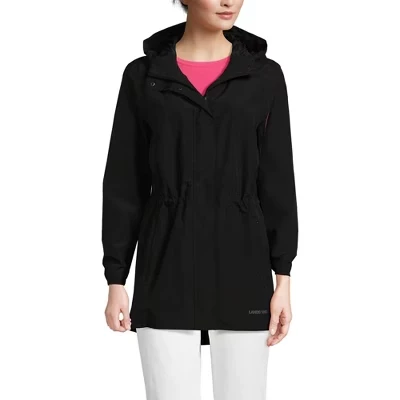Женский дождевик Lands End Squall, складной, черный