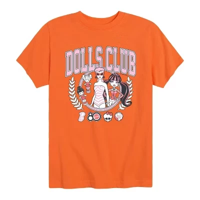 Футболка с коротким рукавом и рисунком Dolls Club оранжевого цвета