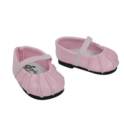 Балетки для кукол Sophia's из экокожи, розовые