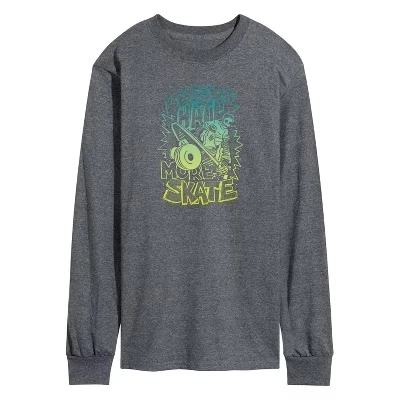 Мужская футболка с длинным рукавом Less Hate More Skate с графическим рисунком heather charcoal