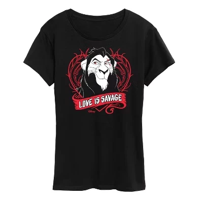 Женская футболка Disney Villains Love Is Savage, черная