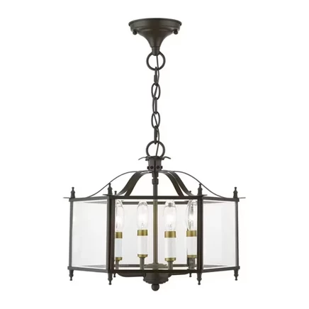 Подвес Livex Lighting Livingston, 4 лампы, бронза и латунь