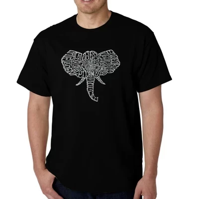 Мужская футболка Word Art - Tusks черного цвета