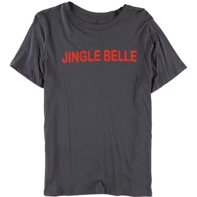 Женская футболка с рисунком Jingle Bells серого цвета