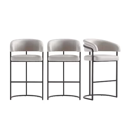 Барные стулья Manhattan Comfort Augusta, 3 шт., серые