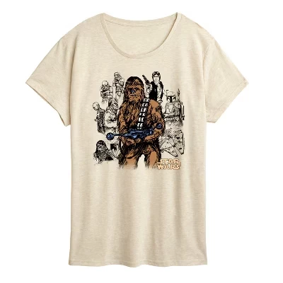 Женская футболка Chewie Lines с коротким рукавом и рисунком birch