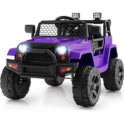 Детский электромобиль Costway 12V джип с пультом, фиолетовый
