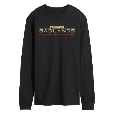 Мужская футболка с длинным рукавом и графическим принтом с логотипом Badlands, черная
