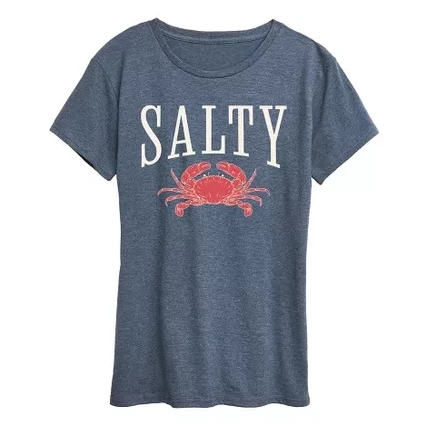 Женская футболка Instant Message Salty Crab, голубой меланж