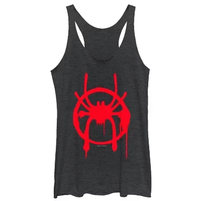 Женская футболка Racerback с изображением Человека-паука: в символе Spider-Verse