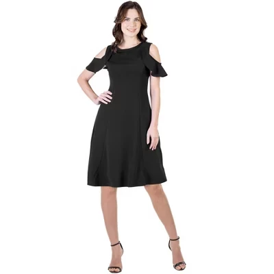 Женское платье 24seven Comfort Apparel, мини, черное